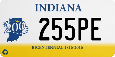 IN license plate 255PE