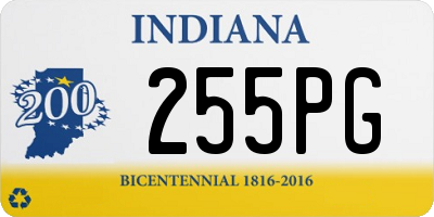 IN license plate 255PG