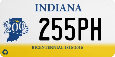 IN license plate 255PH