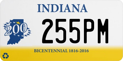 IN license plate 255PM