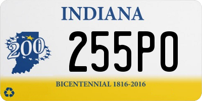 IN license plate 255PO