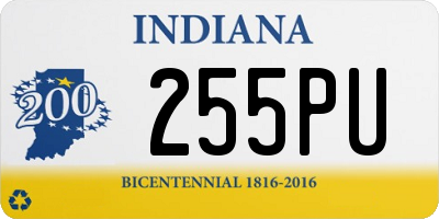 IN license plate 255PU
