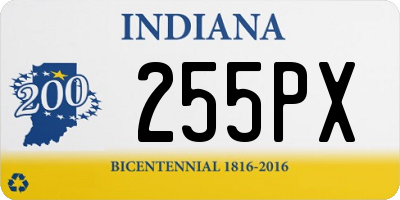 IN license plate 255PX