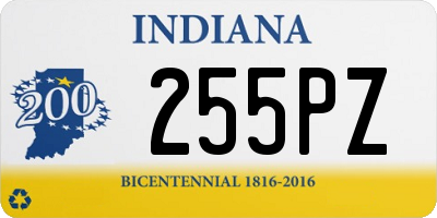 IN license plate 255PZ