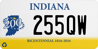 IN license plate 255QW