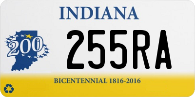 IN license plate 255RA