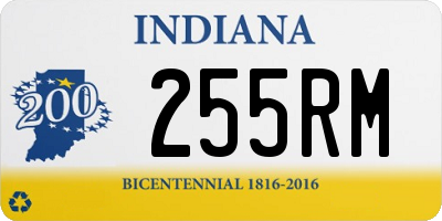 IN license plate 255RM