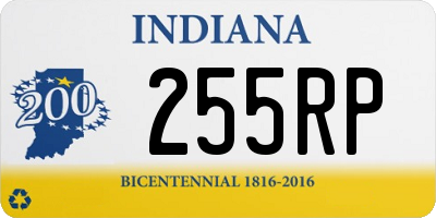 IN license plate 255RP