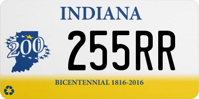 IN license plate 255RR