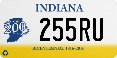 IN license plate 255RU