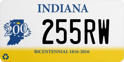 IN license plate 255RW