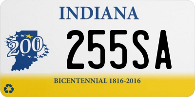 IN license plate 255SA