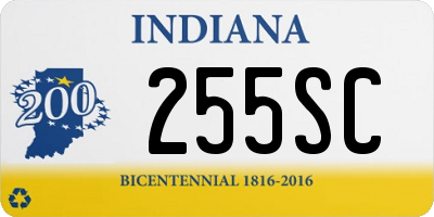 IN license plate 255SC