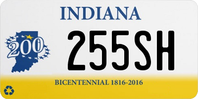 IN license plate 255SH