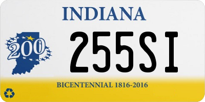 IN license plate 255SI