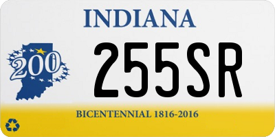 IN license plate 255SR