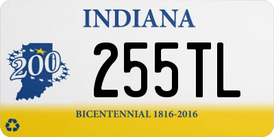 IN license plate 255TL