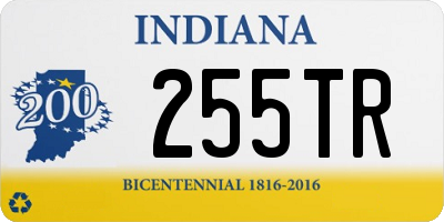 IN license plate 255TR