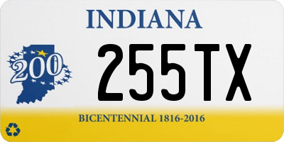 IN license plate 255TX