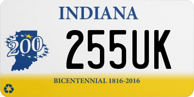 IN license plate 255UK