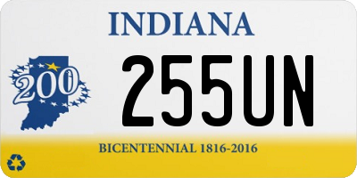 IN license plate 255UN