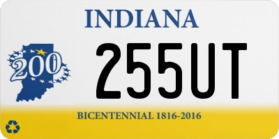 IN license plate 255UT