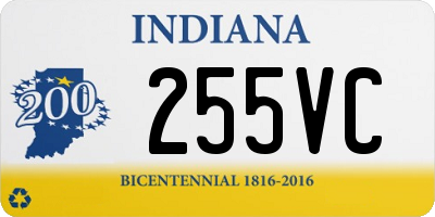 IN license plate 255VC