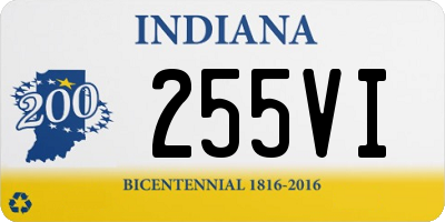 IN license plate 255VI