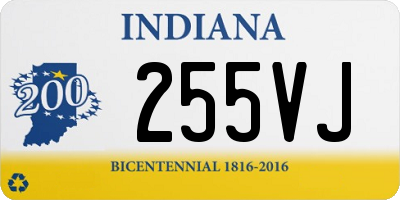 IN license plate 255VJ