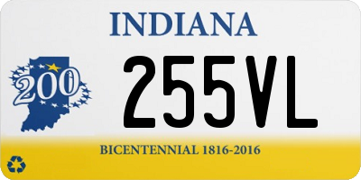 IN license plate 255VL