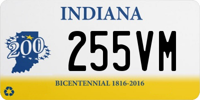 IN license plate 255VM