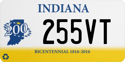 IN license plate 255VT