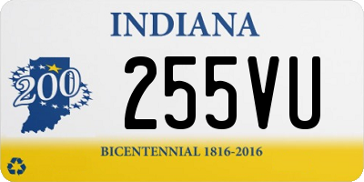 IN license plate 255VU