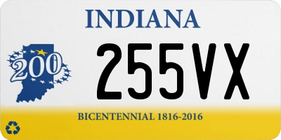 IN license plate 255VX