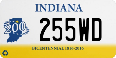 IN license plate 255WD