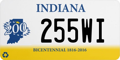 IN license plate 255WI