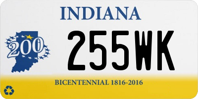 IN license plate 255WK