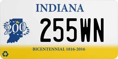 IN license plate 255WN