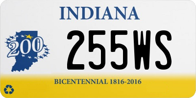 IN license plate 255WS