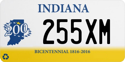 IN license plate 255XM