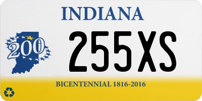 IN license plate 255XS