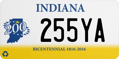 IN license plate 255YA