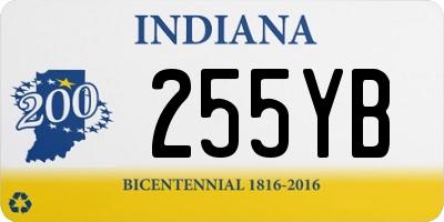 IN license plate 255YB