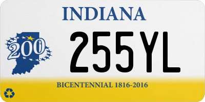 IN license plate 255YL