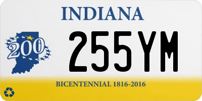 IN license plate 255YM