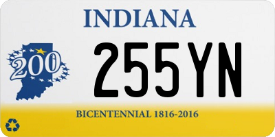 IN license plate 255YN