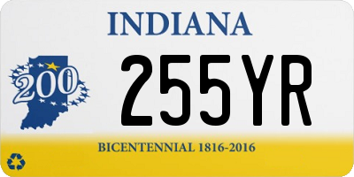 IN license plate 255YR