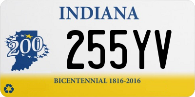 IN license plate 255YV