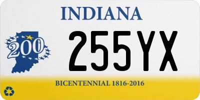 IN license plate 255YX