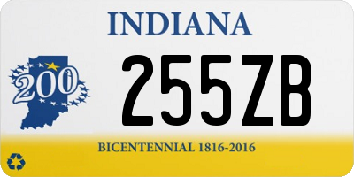 IN license plate 255ZB